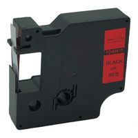 QPMY 1 Pack Compatible for DYMO D1 40917 S0720720 Standard Label Tape 3/8" x 23' 9mm x 7m (Black on Red)