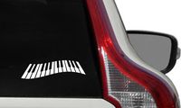 Piano Keyboard Version 1 Car Vinyl Sticker Decal Bumper Sticker for Auto Cars Trucks Windshield Custom Walls Windows Ipad MacBook Laptop Home and More (White)