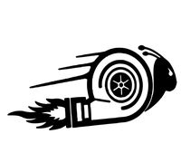 Turbo Snail Racing - Vinyl 5 Inches (Color: Black) Decal Laptop Tablet Skateboard Car Windows Sticker