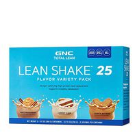 GNC Total Lean Lean Shake 25 Flavor Variety Pack Protein Powder - Snickerdoodle, Carrot Cake and Cookie Butter, 5 Servings Each