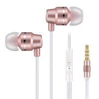 Vost in Ear Headphones Wired Earphones Noise Cancelling Earbuds Bass Headsets with Microphone for Sports Running Gym Exercise Jogging (Rose)