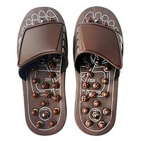 GD Gmgod❤️❤️Reflex Massage Sandals Slippers Shoe Foot Massager Soft Pain Relief (XL) Brown