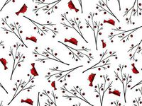 Cardinal Wrapping Paper Roll (Fanciful Cardinal) for Christmas Gift Wrap, 30" x 25 FT ROLL