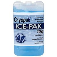 Cryopak Hard Shell Reusable Ice Pack, 3 x 5", in Solid Blue