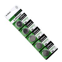 3V DL2016 KCR2016 CR2016 LM2016 Watch Button Coin Cells Lithium Battery Single Use, for Wristwatches Calculators Toys Remote Controllers Pointers, 5pcs