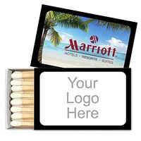 Promotional Match Box Matches - 50 Quantity - $0.72 Each - Promotional Product/Bulk with Your Logo/Customized (Black Box)