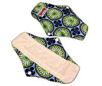 4 Bamboo Mama Cloth/Menstrual Pads/Reusable & Water Proof Sanitary Pads/Panty Liners - Prints (Starburst)