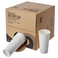 Boardwalk WHT20HCUPOP Convenience Pack Paper Hot Cups, 20 oz, White, 135/Carton