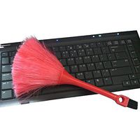 Gotian Multi-Function Microfiber Delicate Duster,Anti-Static Dust Brush Desktop, Clean Computer Screen, Keyboard, Fan, Dust The Piano, Blinds, Air Conditioning, Cleaning 2 Heads Brush Tool (Red)