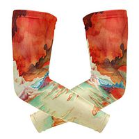 LEVEIS Trippy Art Nature Arm Sleeves UV Protection for Men Women Sunblock Protective Gloves Running Golf Cycling Driving Long Arm Cover 1 Pair