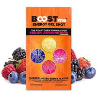 Pre Workout Energy Gel Shot – Natural Energy Supplement w/Siberian Ginseng, Rhodiola Rosea, Guarana and Cherry Extract – Gluten Free, Vegan Preworkout Supplement – No Added Sugars, Artificial Flavors