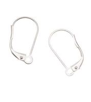 100pcs Top Quality Hypoallergenic Earring Hooks Leverback Ear Wires Earwire 19mm Long Sterling Silver Plated Brass CF195