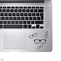4 Nerd Glasses - Palm Rest Sticker Decal For MacBook Pro, PC, Laptop, Window, Car, or Wall