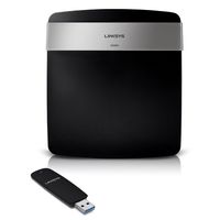 Linksys E2500 Advanced Simultaneous Dual-Band Wireless-N Router and N600 Dual Band Adaptor Bundle (E2525)