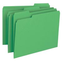 Smead File Folder, 1/3-Cut Tab, Letter Size, Green, 100 per Box (12143)