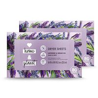 Love Home and Planet Dryer Sheets Lavender & Argan Oil, 80 Count, Pack of 2