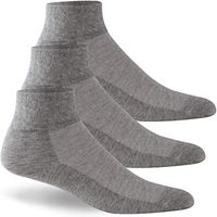 Facool Diabetic Socks for Men Women, Unisex Cotton Ankle Extra-Wide with Non Binding Top, Seamless Toe for Swollen Feet 3 Pairs Gray XXL