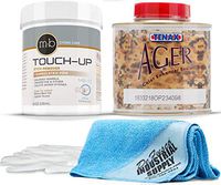 Marble Polish Powder - MB 11 8oz Marble Polishing Powder- Tenax Ager 250 mL -16x16 Microfiber Cloth - Gloves - BUNDLE - 4 Items