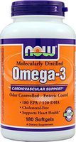 Omega-3 (Molecularly Distilled) - 180 Softgels by NOW