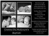 Four Me? in Black Baptism Invitations Christening Invitations - Set of 20