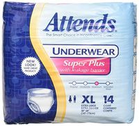Attends Super Plus Underwear, XL, Extra Large, Heavy Absorbency, APP0740 - Pack of 14