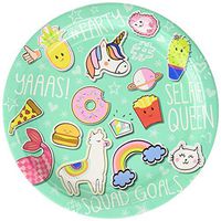 Amscan 551976 Selfie Celebration Round Plates, 9", Multicolor