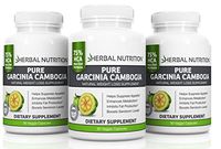 Garcinia Cambogia Extract for Weight Loss Three 90 Count Bottles 75% HCA 1500mg Proven Diet Dosage 30% More per Capsule MFD USA