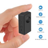 Hidden Spy Camera Mini Video Recorder Battery Powered,Sdeter Portable Body Camera with Motion Detect, 90 Minutes Battery Life, Loop Recording Covert Security DVR Perfect for Home and Office