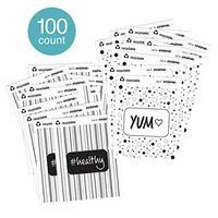 So-Mine Recyclable Sandwich Bags with Seal - 100 Count - (Black and White)