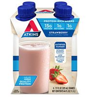 Atkins Protein-Rich Shake Strawberry 4 Shakes 11 fl oz 325 ml Each