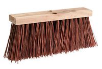 Osborn 52053SP Master Sweep Broom Head, Street Sweeping, Palmyra Fill Material, 16-7/16" Block Head, 7-1/4" Trim Length, Red