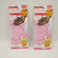 Japanese Toe Pad, Sandal Thong Type, Forefoot Cushions, Anti-Slip, Ultra Thin, Set of 2 Pairs