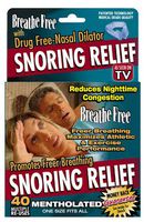 Breathe Free Snoring Relief Drug-Free Nasal Dilator, Mentholated (Pack of 2)