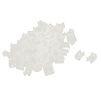 Plastic Saddle Type Cable Zip Tie Screw Mount Base 5mm Width 100 Pcs