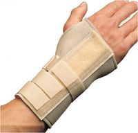 Pair of Thermoskin Wrist Brace, Hand Brace, Carpal Tunnel Brace with Dorsal Stay, Beige, Right and Left, XX-Lrg, measure around wrist bone 10 1/4-11 1/4"