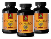 Memory Vitamins - CHIA Seed Oil 2000 Mg - Cholesterol Blocker - 3 Bottles (180 Softgels)