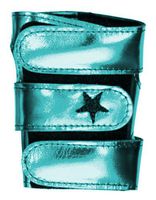 Metallic Power Ups Gymnastics Wrist Supports - Turquoise/Aqua, S