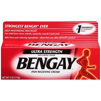 Bengay Ultra Strength, Pain Relieving Cream, Non-Greasy, 4 Ounce - Buy Packs and SAVE (Pack of 4)