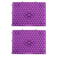 Foot Massage Reflexology Shiatsu Mat - Shiatsu Stimulates Blood Circulation Acupressure Mat for Relieve Foot Pain & Stress Purple (15.35''x11.42'')