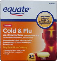Severe Cold Multi-Symptom Daytime by Equate 24ct Cold Multi-Symptom Severe Daytime
