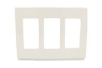 Leviton 80311-SW 80311-W 3-Gang Decora Plus Wallplate, 1 pack, White