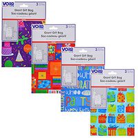 Giant 36" X 44" Gift Bag Sack - (Set of 4) - Choose Your Variety for Multiple Celebrations - Birthday, Baby Shower, Holiday, Wedding & All Occasion (All Occasion - 4)