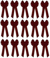 Holiday Trims Velvet Bow 10" Indoor/Outdoor Use Burgundy