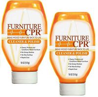 Furniture CPR (Value 2-Pack of 18oz Bottles) – Cleans & Polishes Wood Furniture with No Wax Build-up – Shine Adjusts to Any Finish – Conditions Tables, Cabinets, Trim, Doors & More