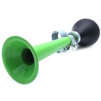AUTUT Bike Bugle Horn Retro Clown Horn Metal Air Horn with Squeeze Bulb for Bicycle Golf Cart, Green