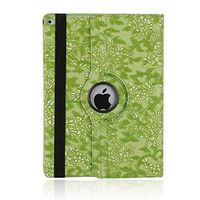 Pad 9.7 inch Case New 2018 2017/ iPad Air Case, Businda 360 Degree Rotation Protective Folio Case PU Leather Stand Cover Case with Multiple Viewing Angles for iPad 9.7" iPad 5, iPad 6, Green