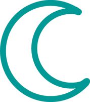 hBARSCI Moon Vinyl Decal - 5 Inches - for Cars, Trucks, Windows, Laptops, Tablets, Outdoor-Grade 2.5mil Thick Vinyl - Turquoise