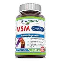Pure Naturals OptiMSM - 1500mg, 180 Tablets- Supports Healthy Join Function* Supports Connective Tisseus* Supports Skin Health & Healthy Aging*