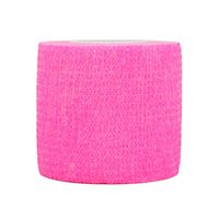 COMOmed Self Adherent Cohesive Bandage FDA Approved 2"x5 Yards First Aid Bandages Stretch Sport Athletic Wrap Vet Tape for Wrist Ankle Sprain and Swelling,Hot Pink(6 Rolls)