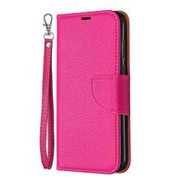 Lomogo Huawei Y5 2019 Case Leather Wallet Case with Kickstand Card Holder Shockproof Flip Case Cover for Huawei Y5 (2019) - LOBFE130414 Hot Pink